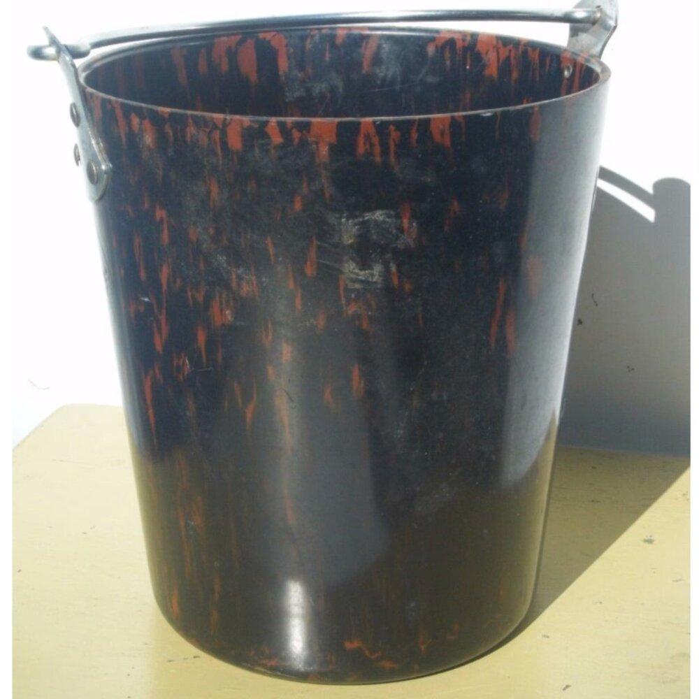 Rare Vintage Art Deco Tortoiseshell Bakelite Wine Champagne Ice Bucket by BOLTA - Picture 2 of 5